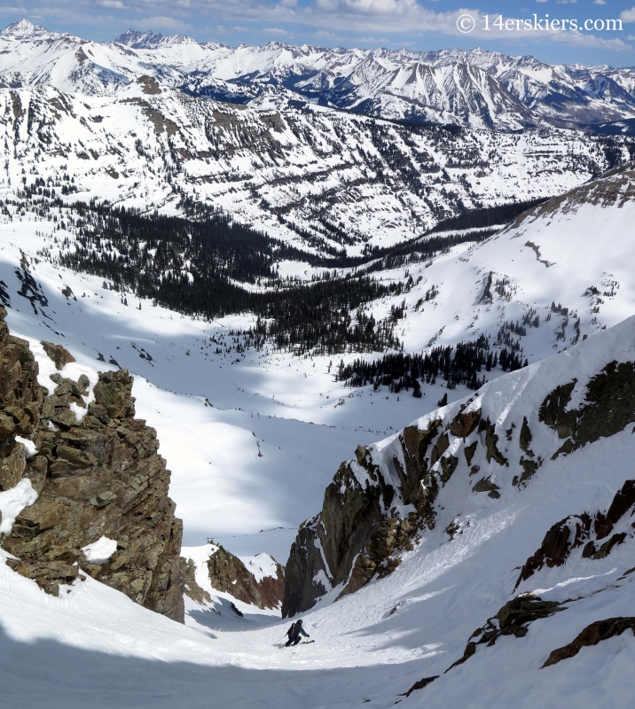 Susan Mol backcountry skiing in Crested Butte. 