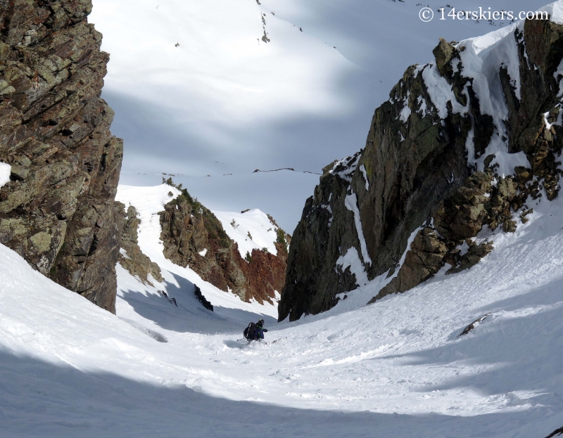 Susan Mol backcountry skiing in Crested Butte. 