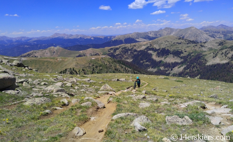 Mountain biking Horseshoe Trail near Whitepine, CO.