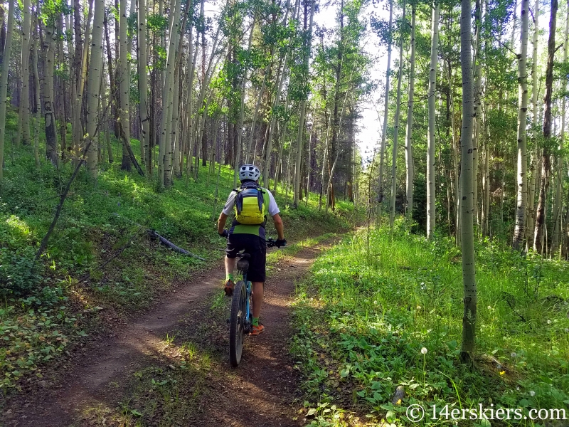 Mountain biking near Pitkin, CO.