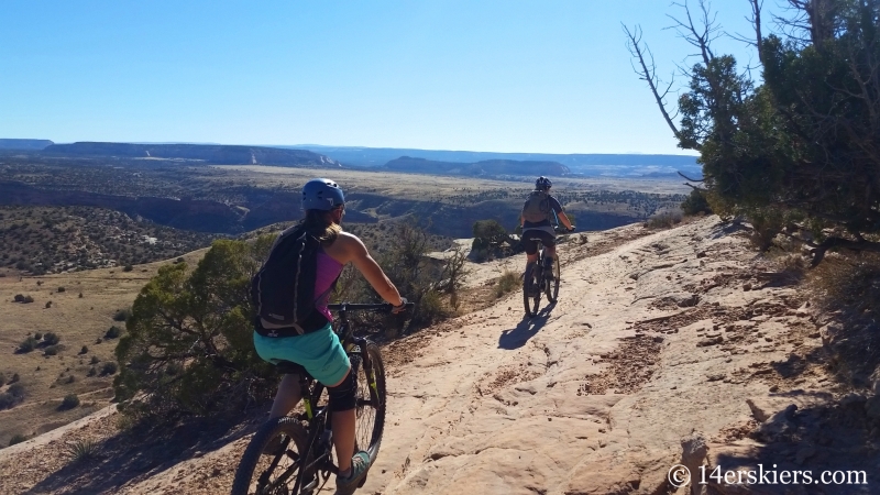 Mountain biking Rabbit Valley Western Rim Trail near Fruita.