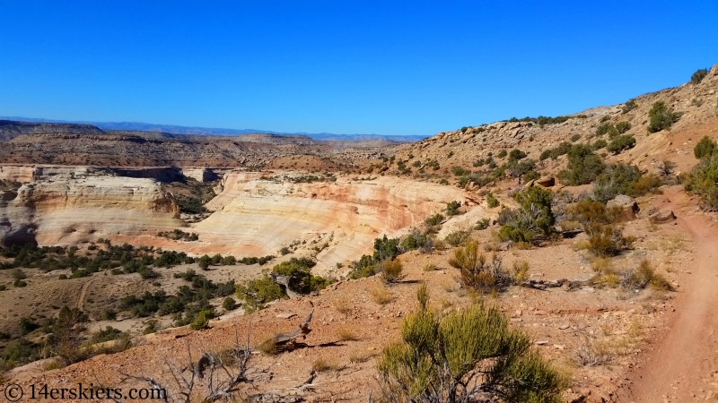 Mountain biking Rabbit Valley Western Rim Trail near Fruita.