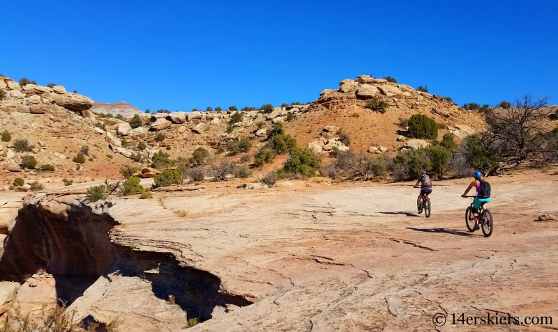 Mountain biking Rabbit Valley Western Rim Trail near Fruita.