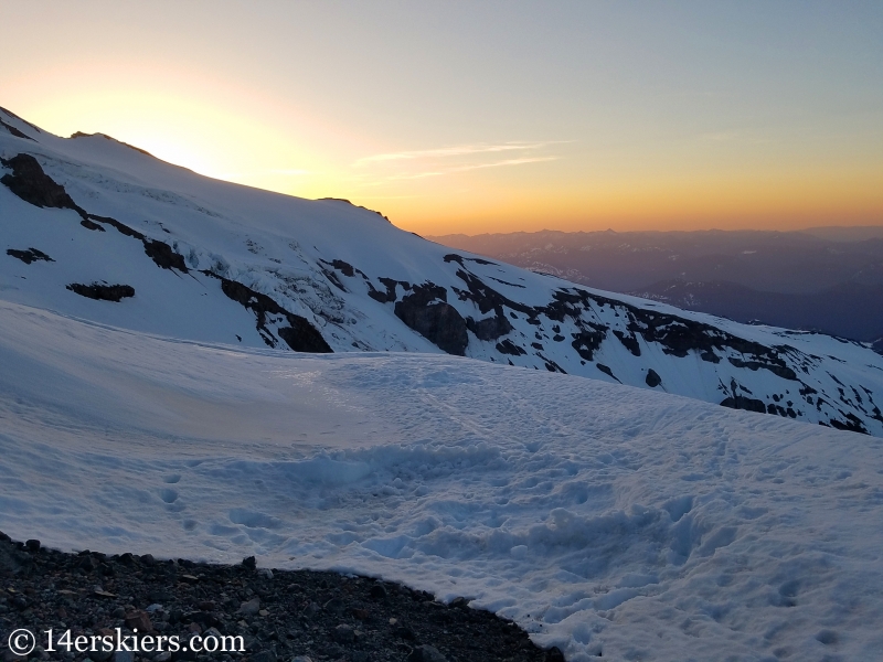 Sunrise on Mount Rainier.