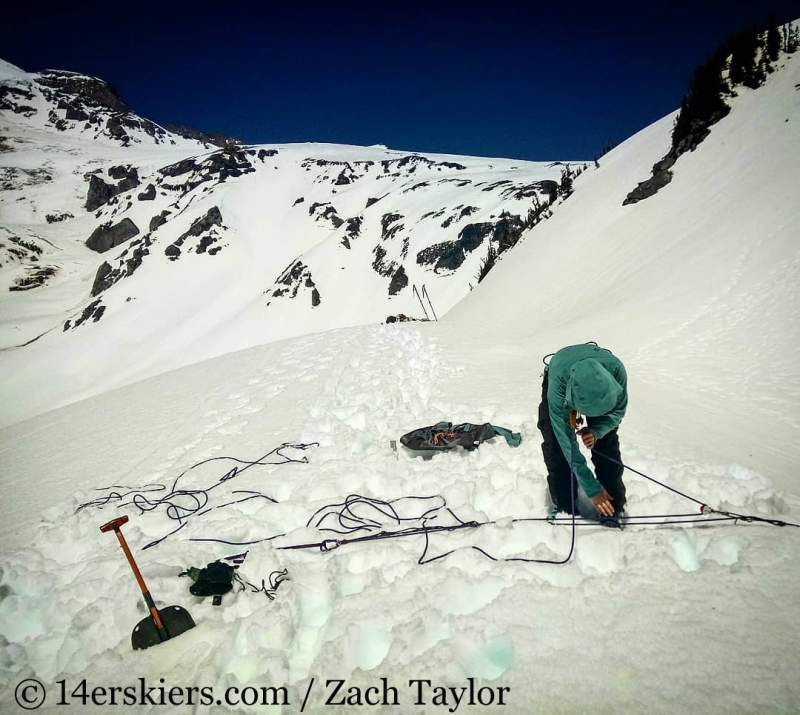 glacier rescue practice on Mount Rainier.