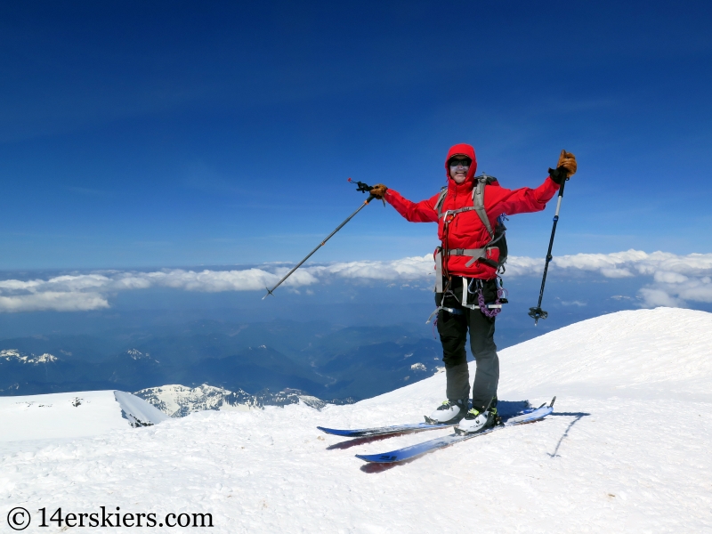 Justin Frechette on the summit of Mount Rainier.