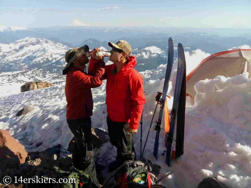 Rainier beer on Mount Rainier.