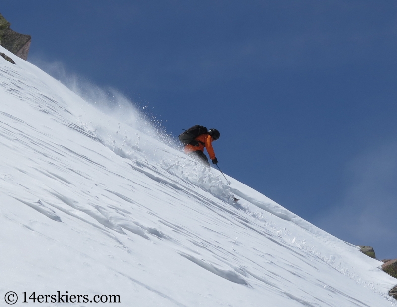 Backcountry skiing Rain Peak in the Gore Range