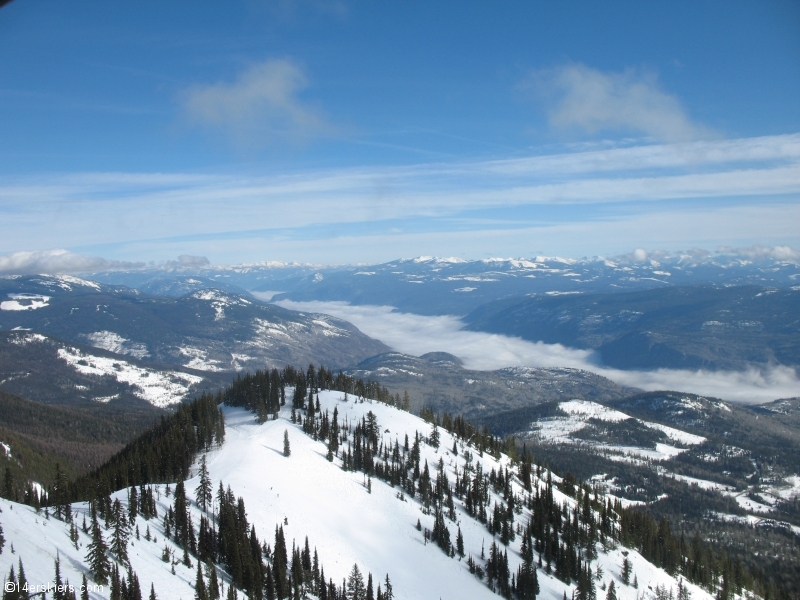 Skiing at Red Mountain near Rossland, BC