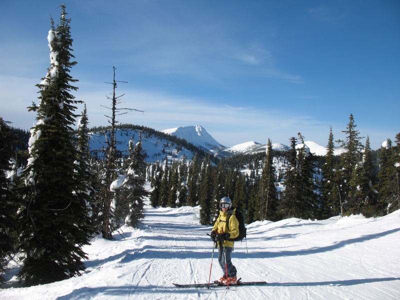 Skiing at Red Mountain near Rossland, BC