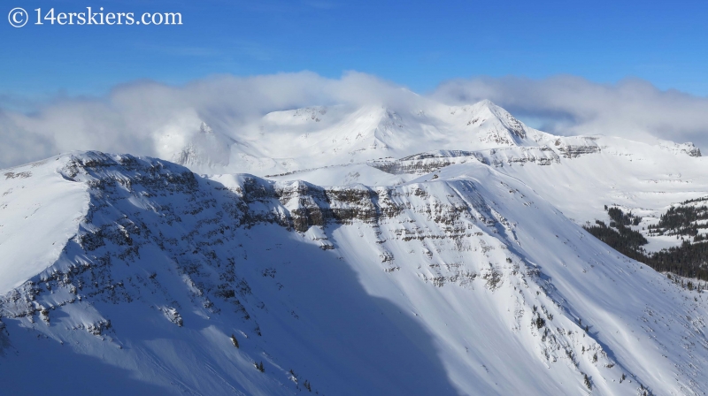 Ruby, Owen, Purple seen from Red Lady while backcountry skiing in Crested Butte. 