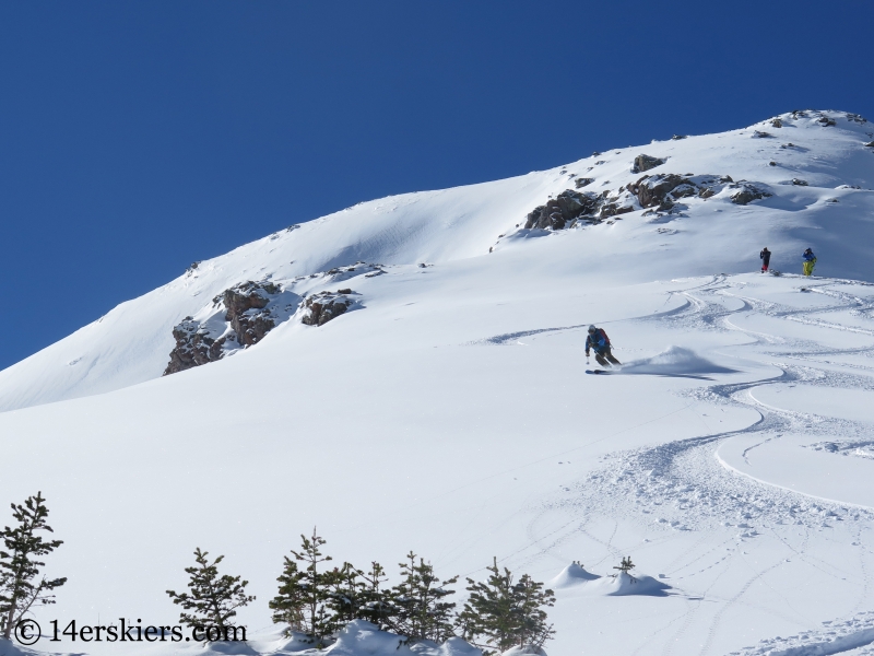 Frank Konsella backcountry skiing on Red Mtn Pass.