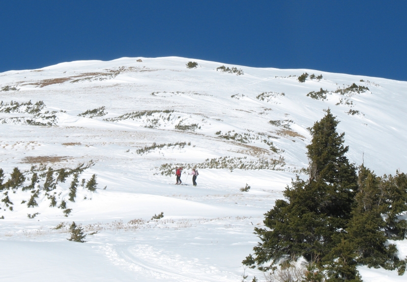 Backcountry skiing in Redwell Basin near Crested Butte.