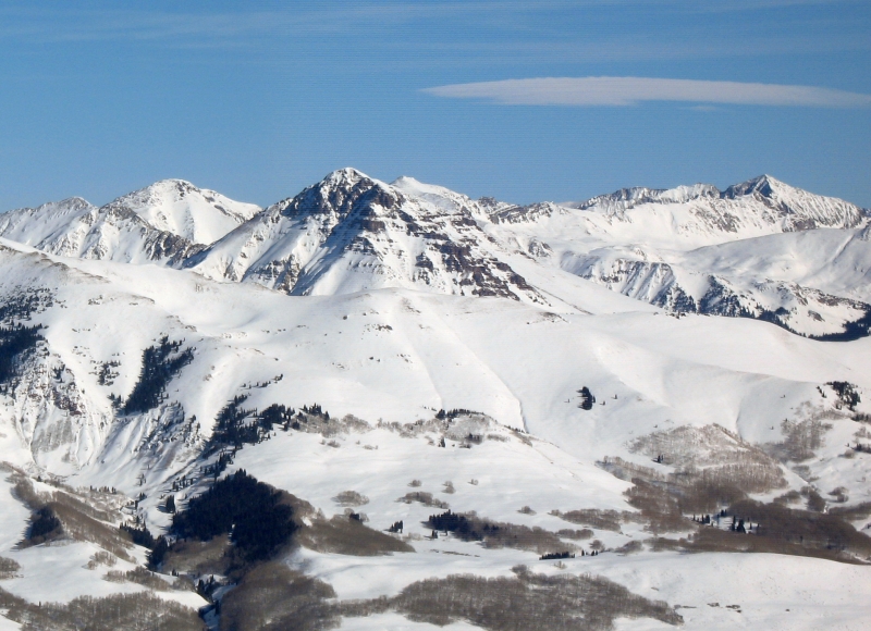 Backcountry skiing in Redwell Basin near Crested Butte.