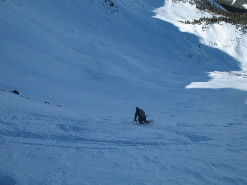 Backcountry skiing in Redwell Basin near Crested Butte.