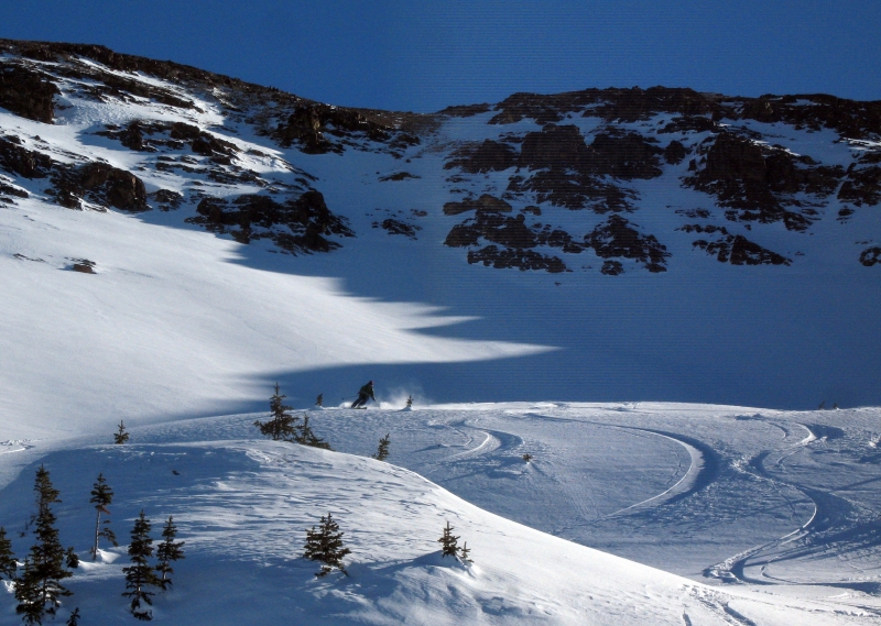 Backcountry skiing in Redwell Basin near Crested Butte.