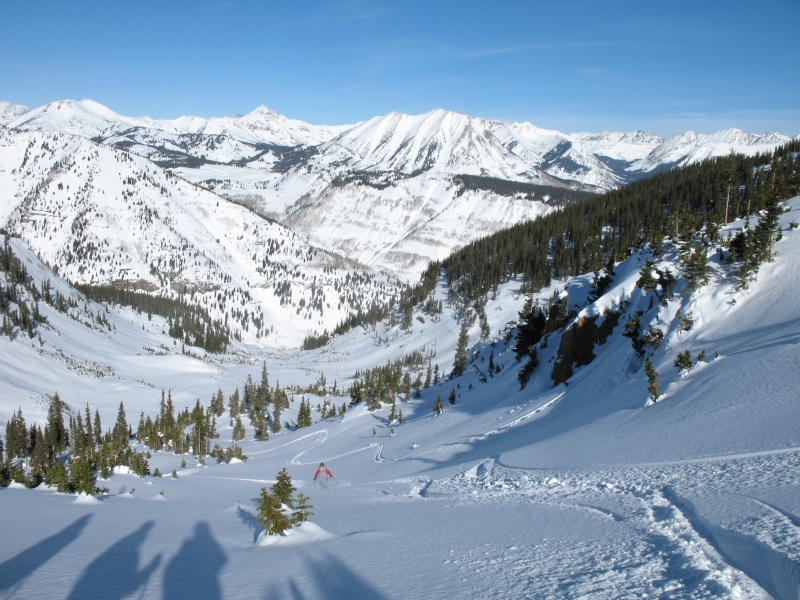 Backcountry skiing in Redwell Basin near Crested Butte.