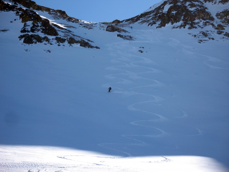 Backcountry skiing in Redwell Basin near Crested Butte.