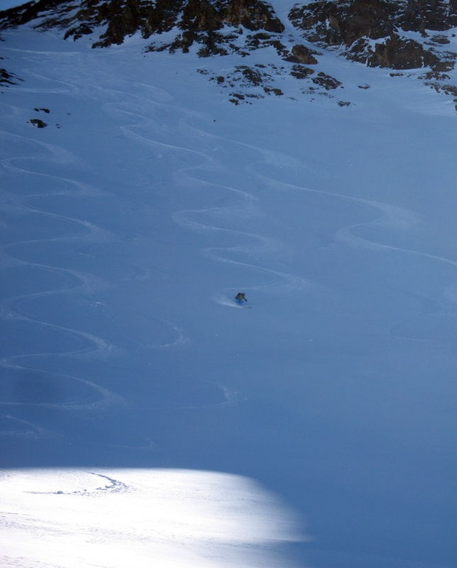 Backcountry skiing in Redwell Basin near Crested Butte.