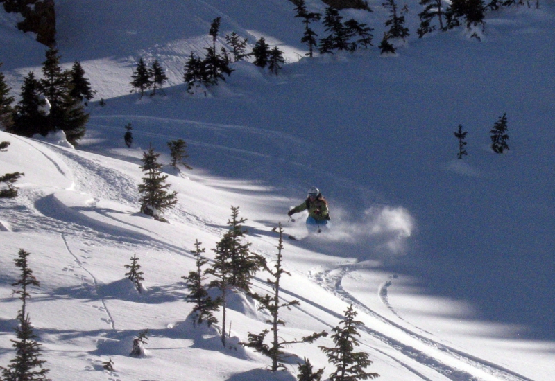 Backcountry skiing in Redwell Basin near Crested Butte.