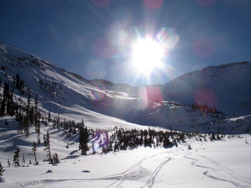 Backcountry skiing in Redwell Basin near Crested Butte.