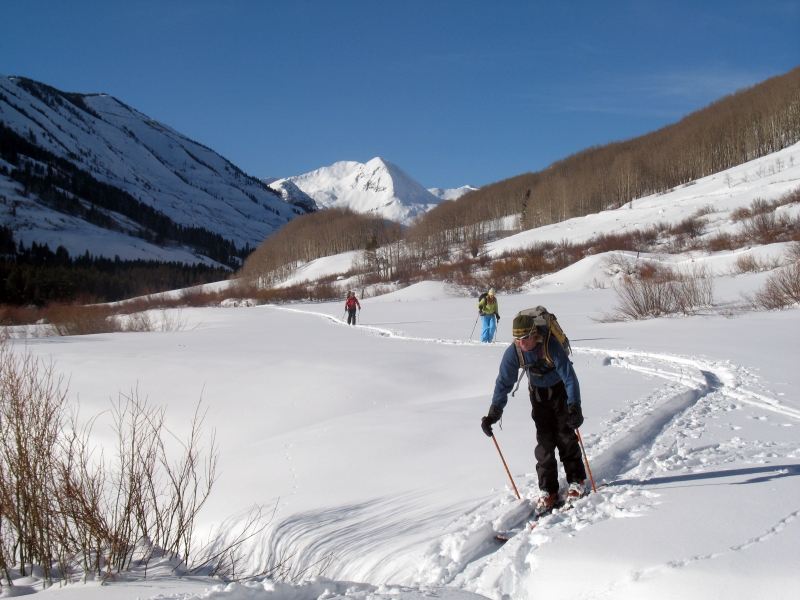 Backcountry skiing in Redwell Basin near Crested Butte.