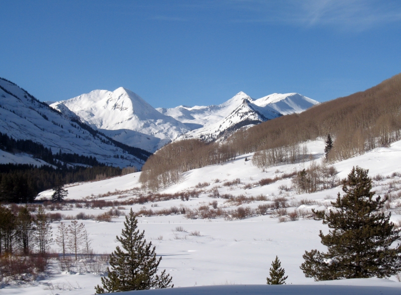 Backcountry skiing in Redwell Basin near Crested Butte.