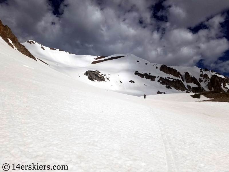 Backcountry skiing Mount Richmond near Crested Butte, CO.