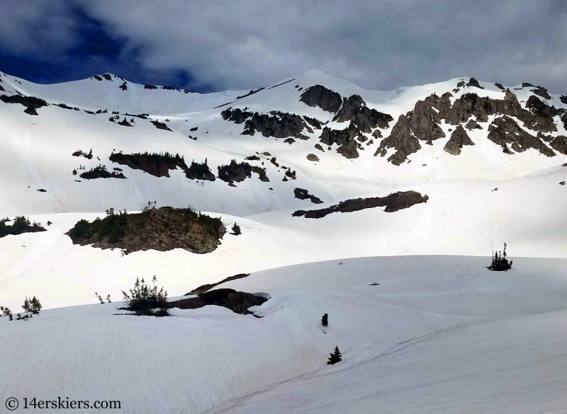 Backcountry skiing Mount Richmond near Crested Butte, CO.