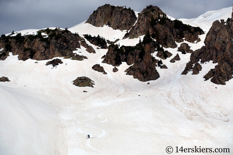 Backcountry skiing Mount Richmond near Crested Butte, CO.