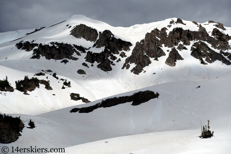 Backcountry skiing Mount Richmond near Crested Butte, CO.