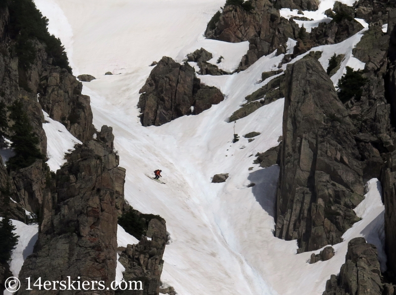 Backcountry skiing Mount Richmond near Crested Butte, CO.