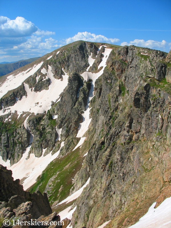 Backcountry skiing on Rollins Pass in summer.