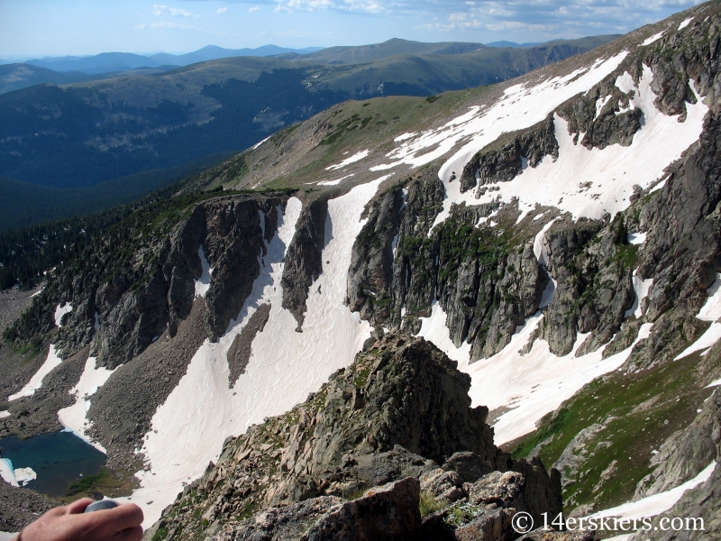 Backcountry skiing on Rollins Pass in summer.