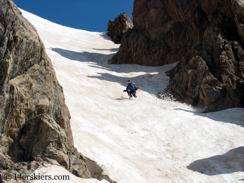 Dave Bourassa backcountry skiing on Rollins Pass in summer