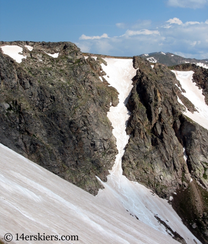 Backcountry skiing on Rollins Pass in summer.