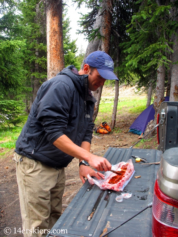 Camping on Rollins Pass.