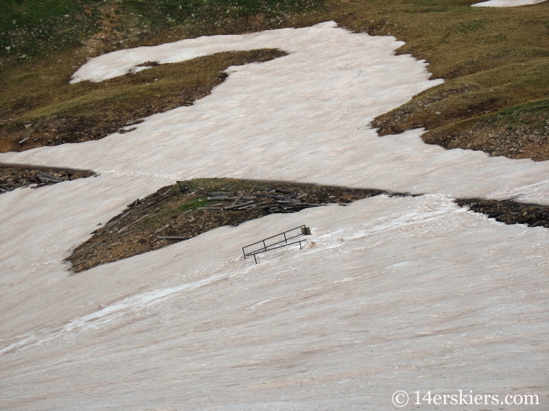 Backcountry skiing on Rollins Pass in summer.