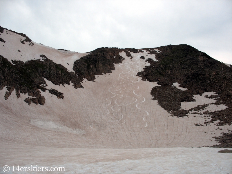 Backcountry skiing on Rollins Pass in summer.