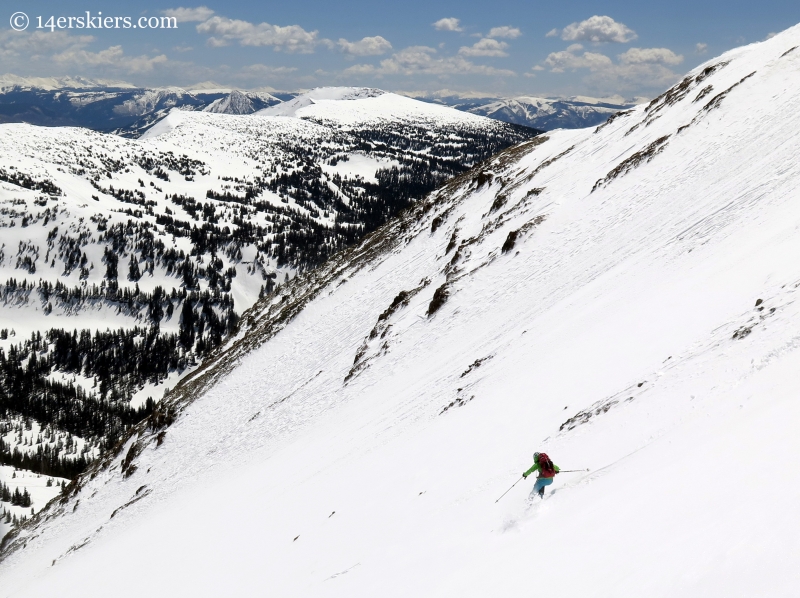 Starr Jamison skiing Ruby near Crested Butte, CO
