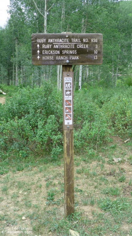 Hiking Ruby Anthracite Trail near Crested Butte, CO.