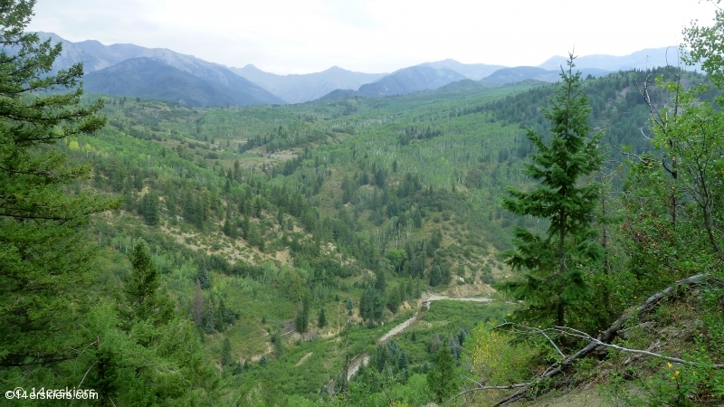 Hiking Ruby Anthracite Trail near Crested Butte, CO.