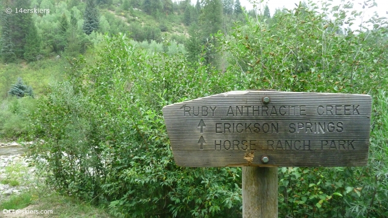 Hiking Ruby Anthracite Trail near Crested Butte, CO.