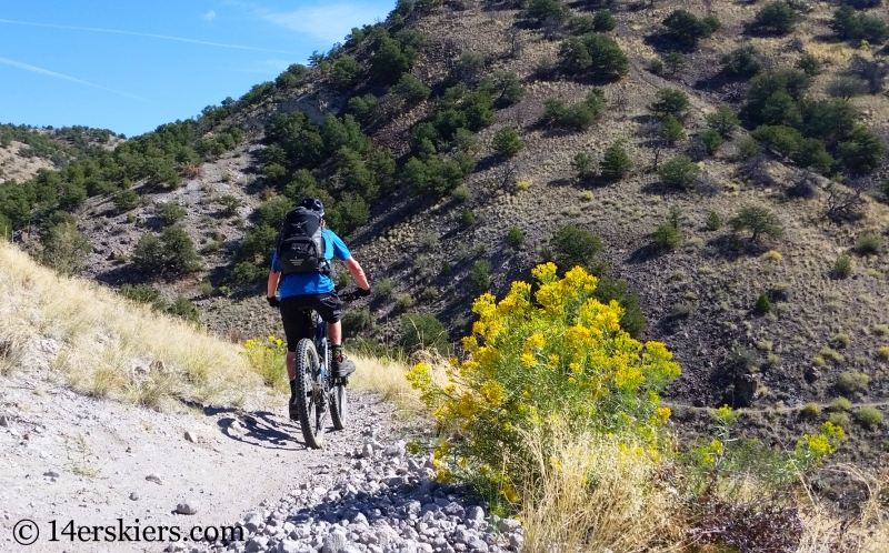 Larry Fontaine mountain biking Arkansas Hills Cottonwood Tour in Salida, CO