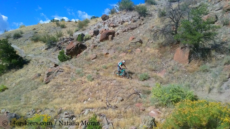 Brittany Walker Konsella mountain biking Arkansas Hills Cottonwood Tour in Salida, CO