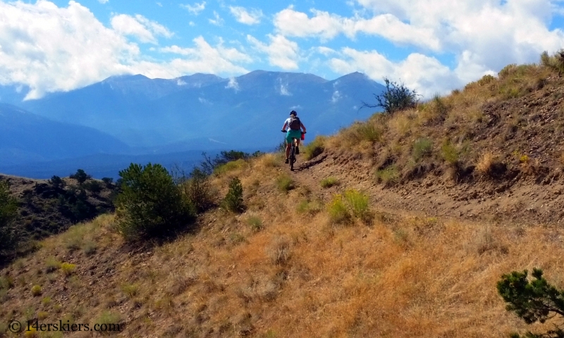 Natalie Moran mountain biking Arkansas Hills Cottonwood Tour in Salida, CO