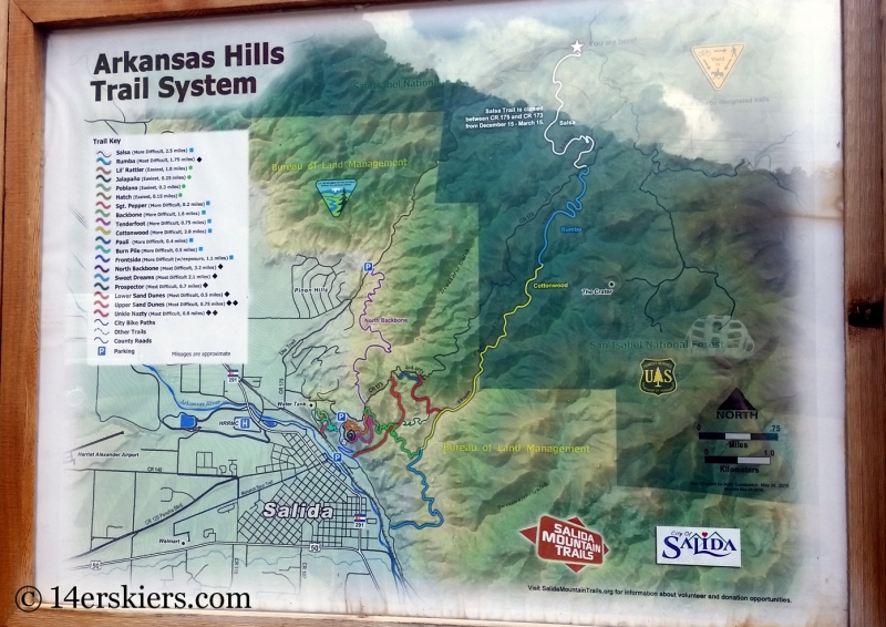 Mountain biking Arkansas Hills Trail System in Salida, CO