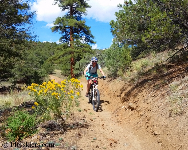 Natalie Moran mountain biking Arkansas Hills Cottonwood Tour in Salida, CO