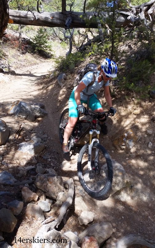 Natalie Moran mountain biking Arkansas Hills Cottonwood Tour in Salida, CO