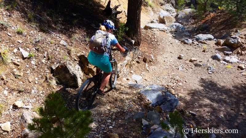 Natalie Moran mountain biking Arkansas Hills Cottonwood Tour in Salida, CO